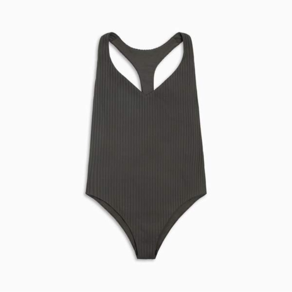 Boys + Arrows Dark Gray Bad News Beck One Piece Swimsuit
